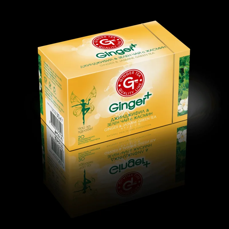 Чай GINGER Джинджифил с жасмин 30 г - GINGER+