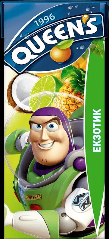 Плодова напитка QUEENS Disney екзотик 200мл - Queen's