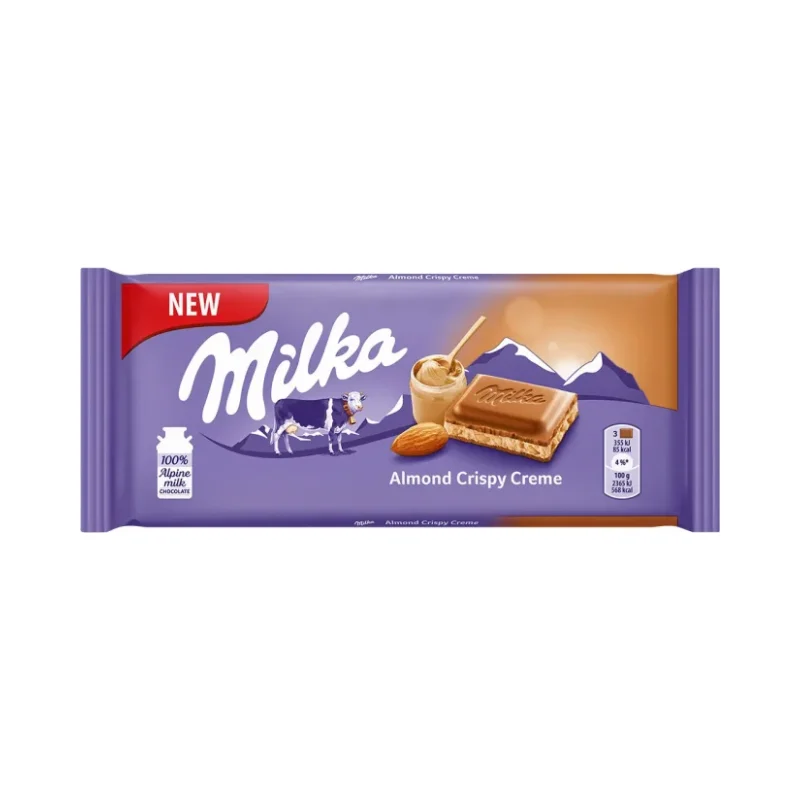 Шоколад MILKA Almond Crispy Creme 90 гр. - Milka