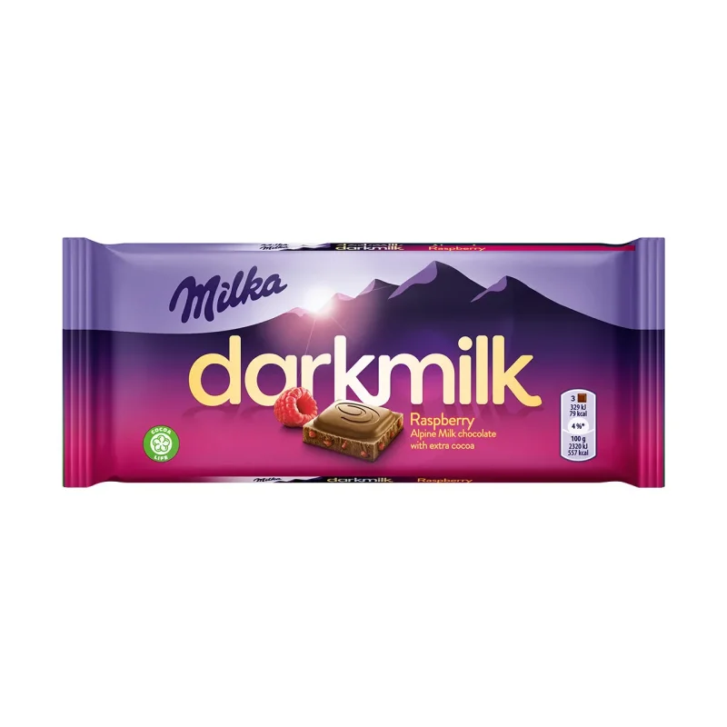 Шоколад MILKA darkmilk малина 85 г - MILKA