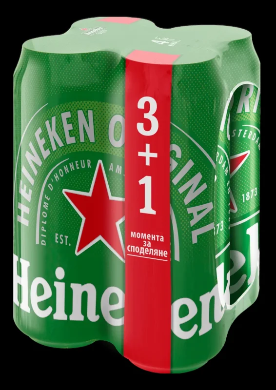 Бира HEINEKEN мултипак кен 3+1бр 500 мл