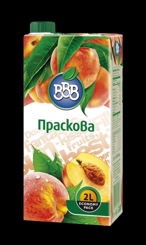 Плодова напитка BBB Праскова 12% 2л - BBB