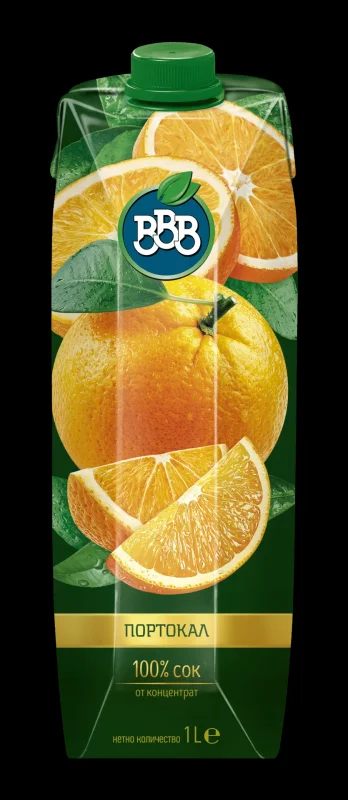 Сок BBB портокал 100% 1л