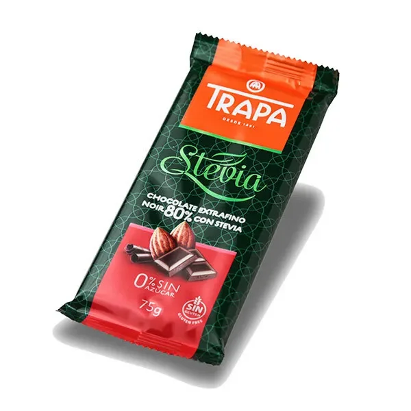 Шоколад TRAPA 80% какао със стевия 75 г - Trapa