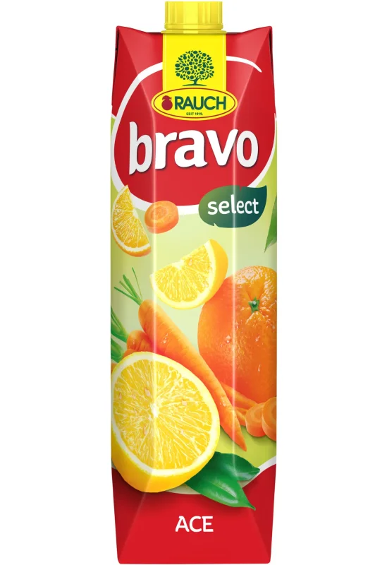 Плодова напитка BRAVO Ябълка,морков,лимон 1л - BRAVO