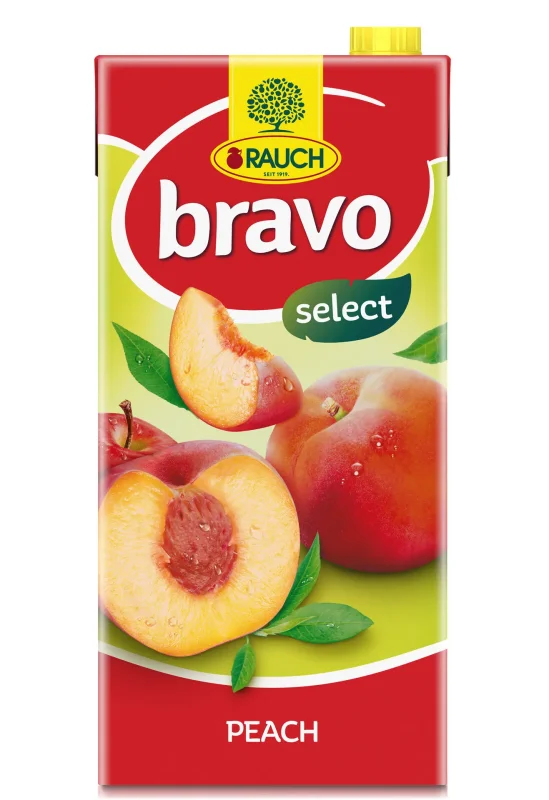 Плодова напитка БРАВО праскова , ябълка 50% 2л - BRAVO