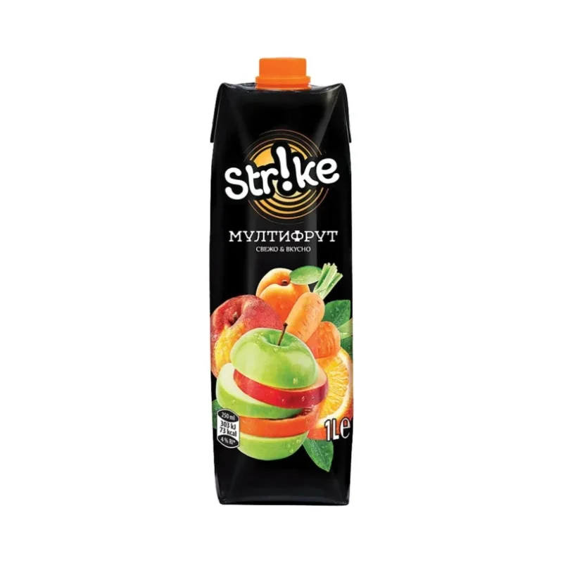 Напитка STRIKE мултифрукт 10% 1л - STRIKE