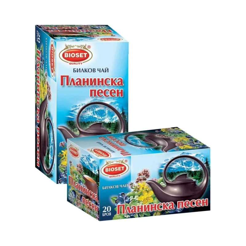 Чай БИОСЕТ планинска песен 20 х 1.5 г - BIOSET