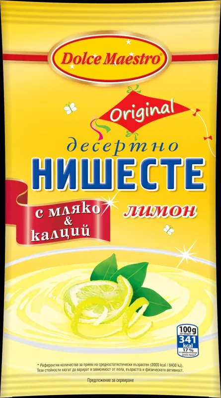 Нишесте DOLCE лимон с мляко и калций 70 г - DOLCE MAESTRO