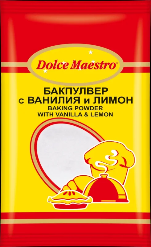 Бакпулвер DOLCE с ванилия и лимон 10 г