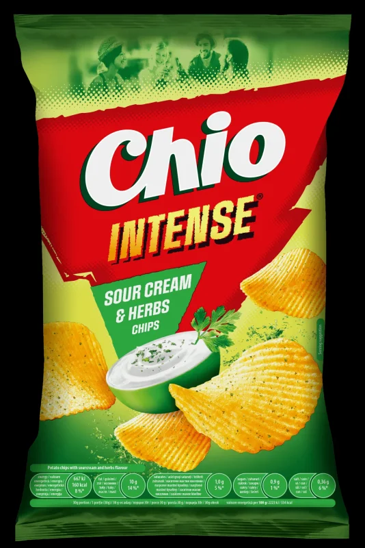 Чипс CHIO INTENSE сметана и билки 135 г - CHIO