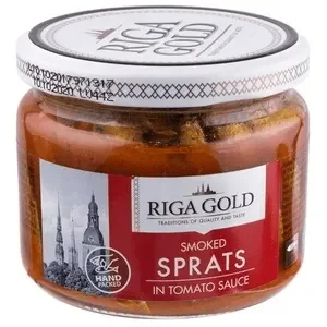 Пушени Шпроти RIGA GOLD домат.сос 250 г - RIGA GOLD