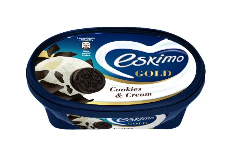 Сладолед ESKIMO Gold Black cookies 450 г - ESKIMO