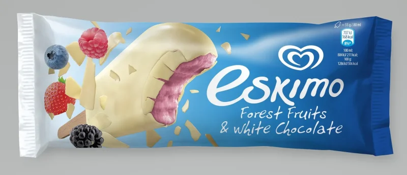 Сладолед ESKIMO гор. плод с бял шок.55 г - ESKIMO