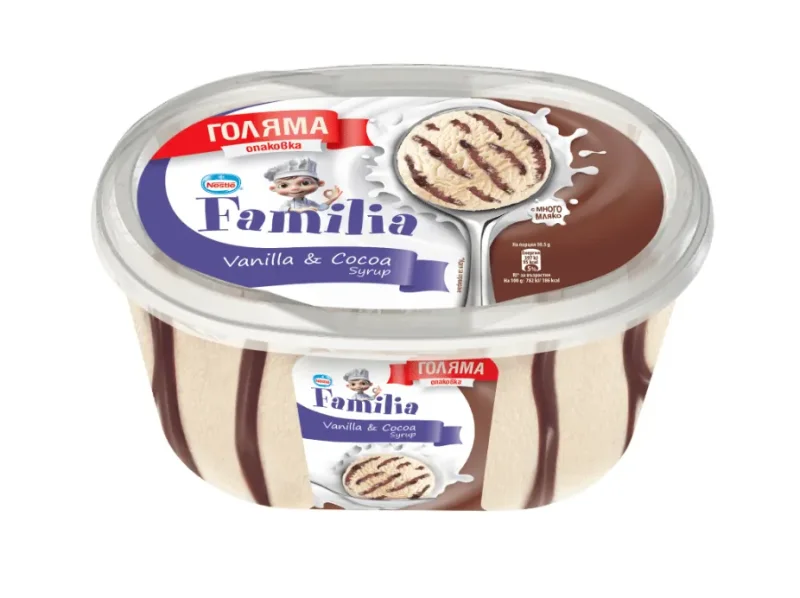 Сладолед FAMILIA ван/шоколад 505 г - FAMILIA ICE