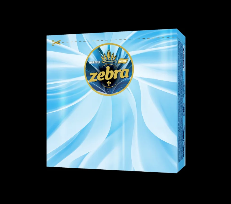Салфетки Zebra White 33х33 см 75 бр. - ZEBRA