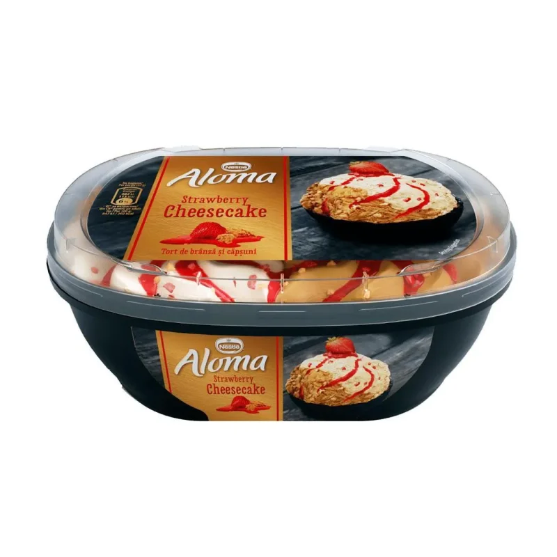 Сладолед ALOMA Strawberry Cheesecake 515 г - ALOMA