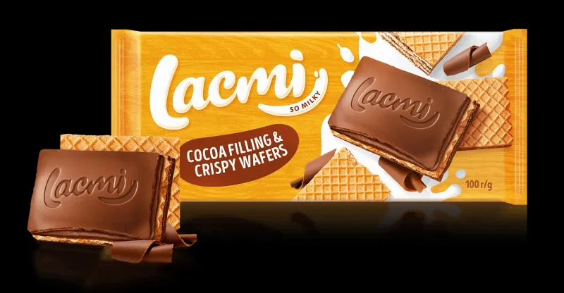 Шоколад LACMI какао и вафли 100 г - ROSHEN