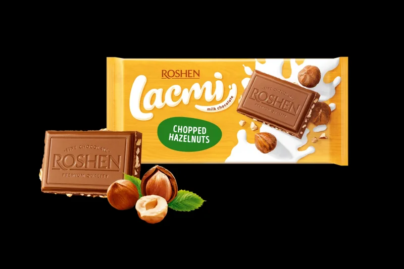 Шоколад LACMI с натрошени лешници 90 г - ROSHEN