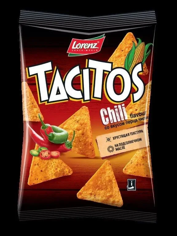 Тортила TACITOS домат и чили 125 г - LORENZ