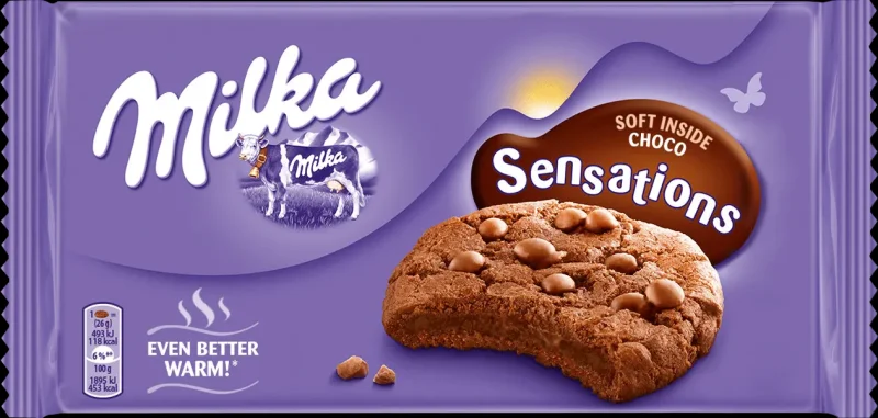 Бисквити MILKA Sensations Choco Soft Inside 156 г - Milka