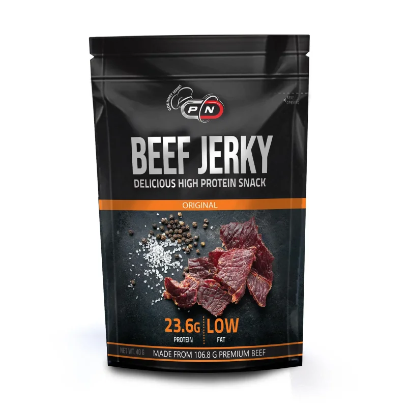 Сушено месо BEEF JERKY ORIGINAL 60% протеин 40 г - BEEF JERKY