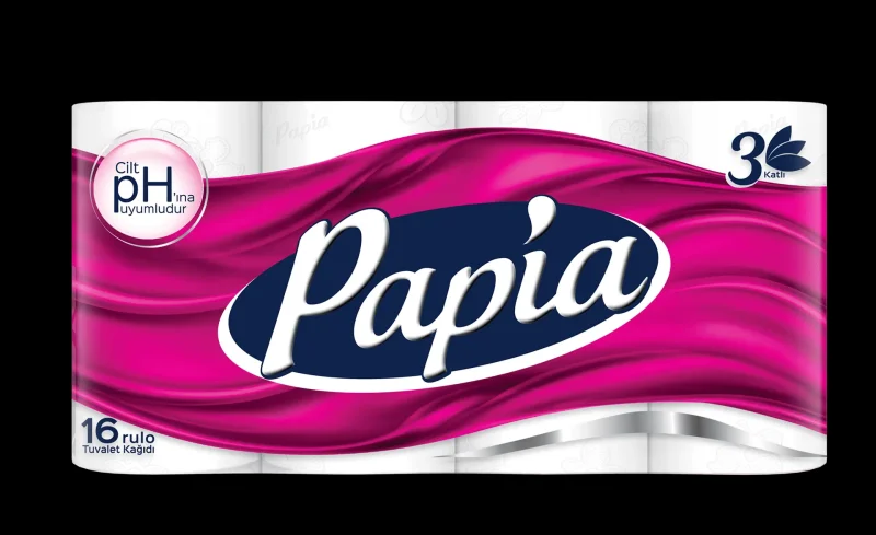 Тоалетна хартия PAPIA White 100% цел. 3 пл. 16 бр. - PAPIA