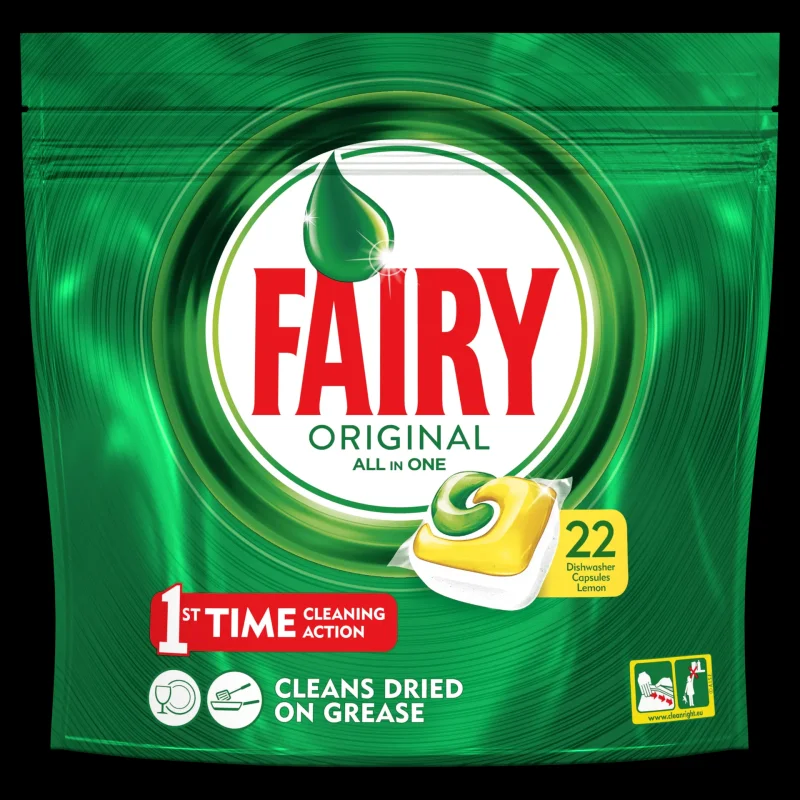 Таблетки за съдомиялна FAIRY All in One LEMON 22 бр. - FAIRY