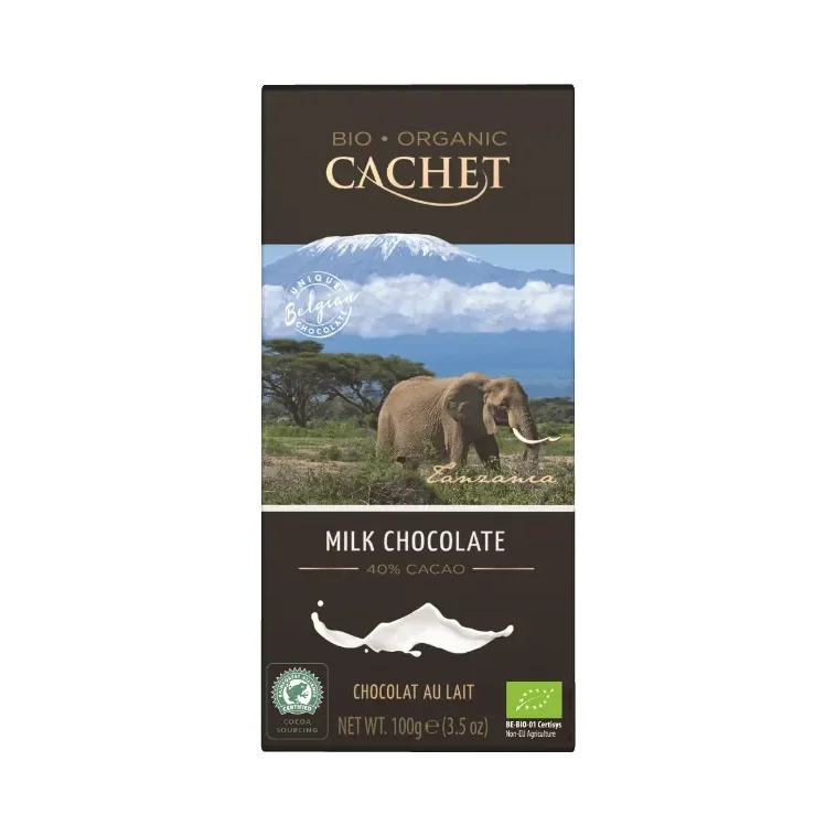 Био шоколад CACHET BIO млечен 40% 100 г - CACHET BIO