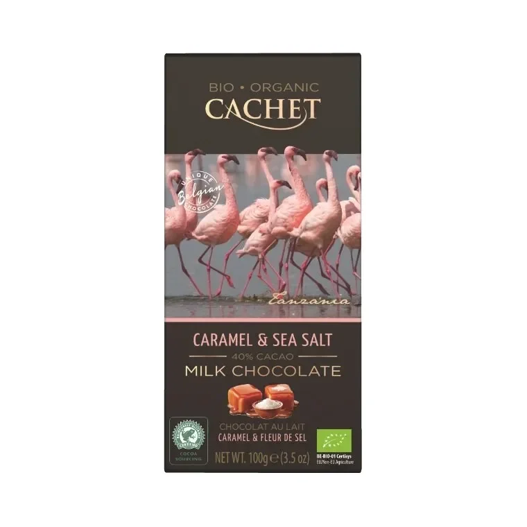 Био шоколад CACHET BIO млечен карамел и сол 100 г - CACHET BIO