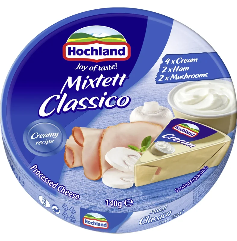 Топ. сирене HOCHLAND микс секторно 140 г - HOCHLAND
