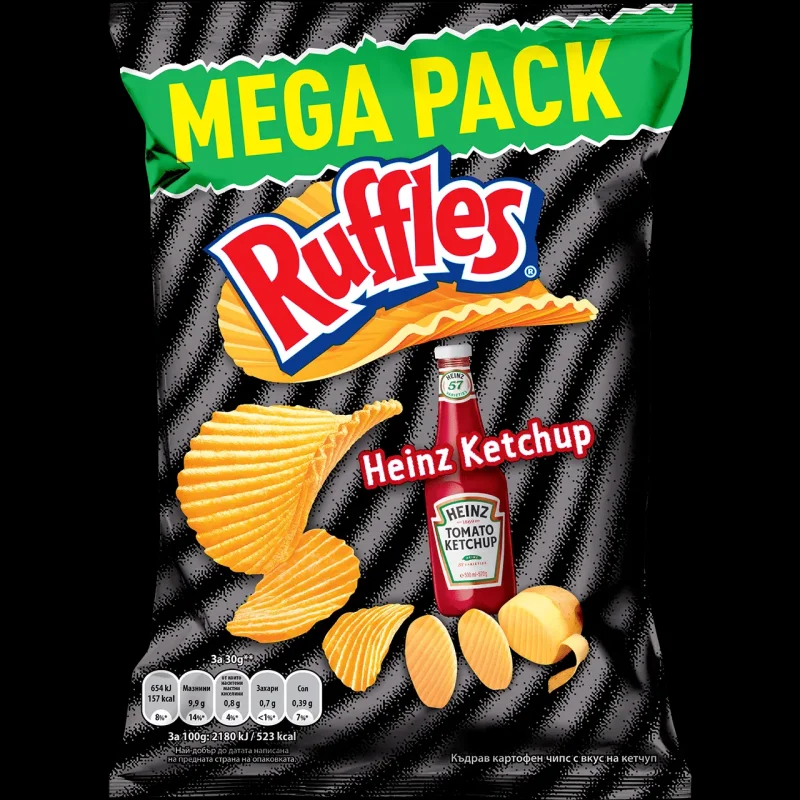 Чипс RUFFLES с кетчуп Heinz 260 г - RUFFLES