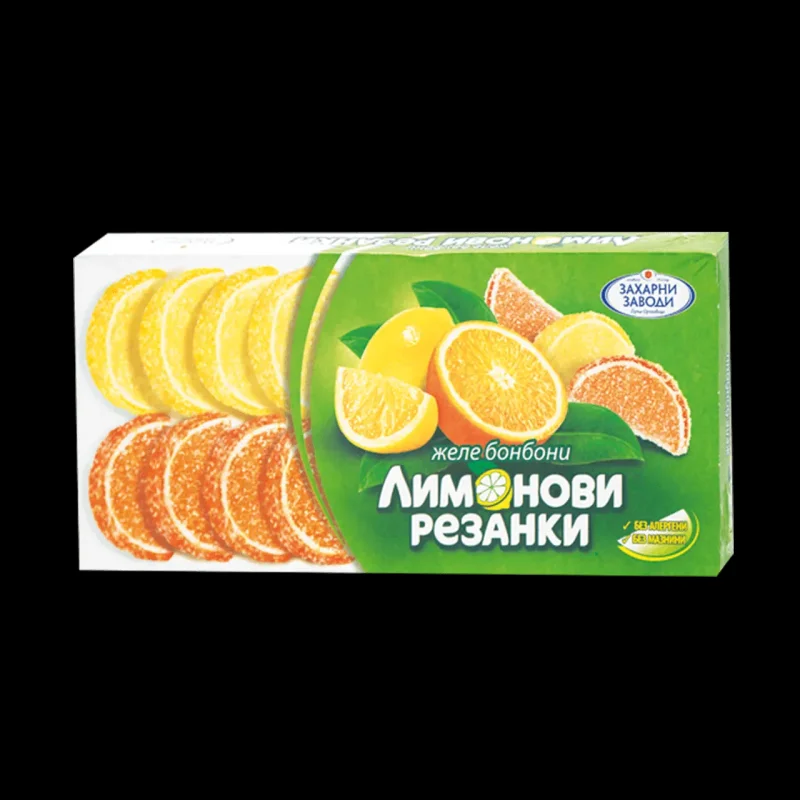 Бонбони ЛИМОНОВИ РЕЗАНКИ 180 г - ЛИМОНОВИ РЕЗАНКИ