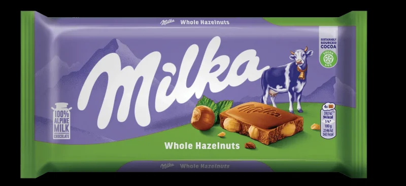 Шоколад MILKA с цели лешници 100 г - MILKA