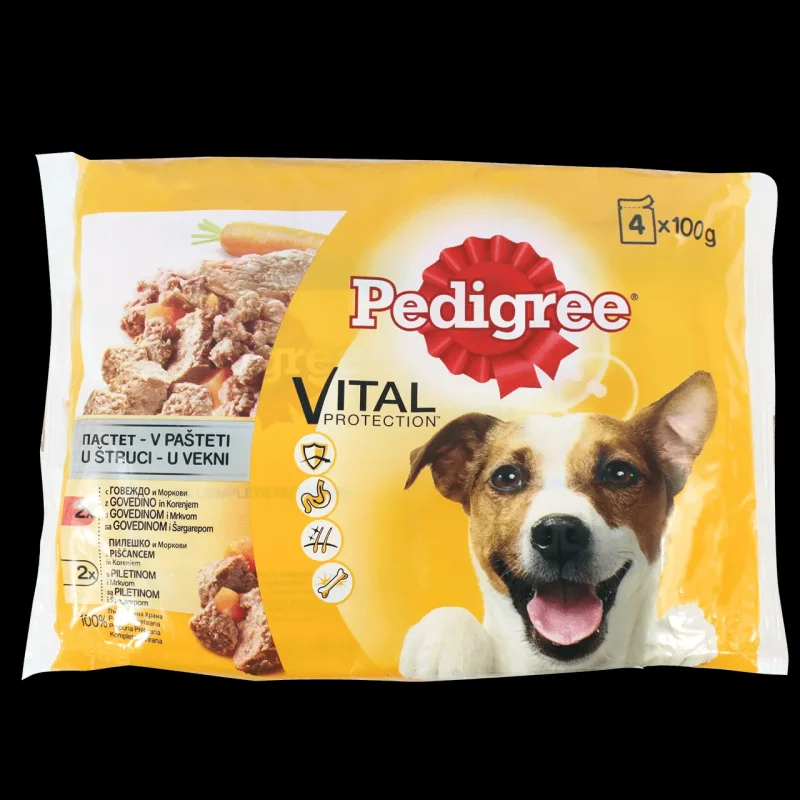 Пастет PEDIGREE Говеждо&Пиле 4x100 г - PEDIGREE