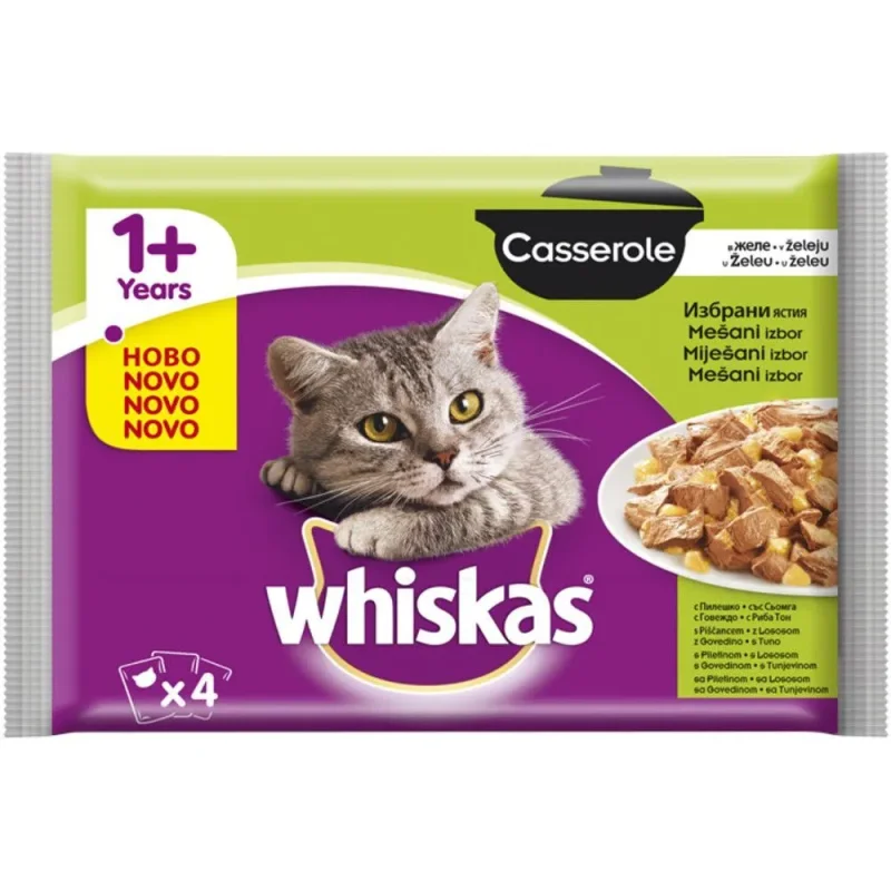 Пауч коткиWHISKAS Casserole Микс 4х85 г - WHISKAS