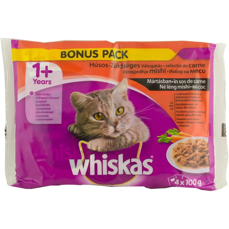Пауч за котки WHISKAS Junior 4x100 г - WHISKAS
