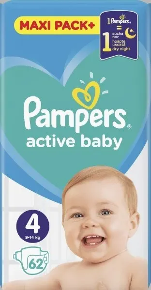 Бебешки пелени PAMPERS JPM Maxi 62 бр. - PAMPERS