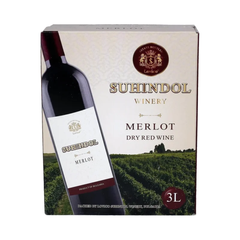 Вино СУХИНДОЛ Мерло 3 л - SUHINDOL