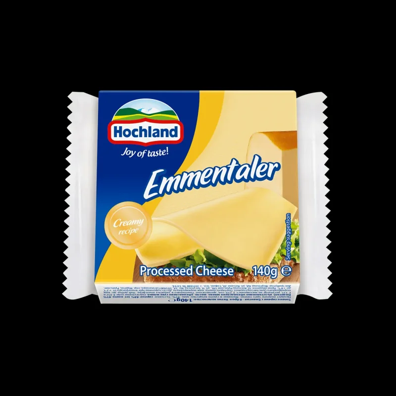 Топено сирене HOCHLAND ементал слайс 140 г - HOCHLAND