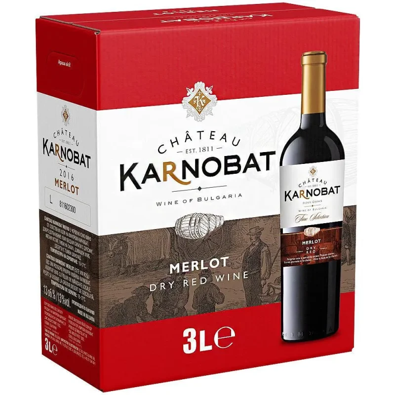 Вино CHATEAU KARNOBAT Мерло 3 л