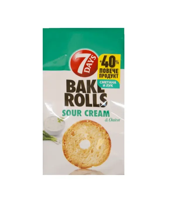 BAKE ROLLS 7 DAYS лук и сметана 70 г - BAKE ROLLS