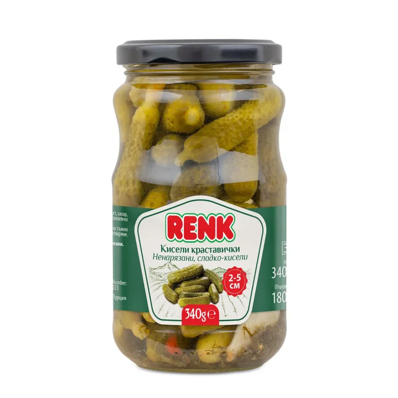 Краставички RENK мариновани 2-5 см, 370 мл - FAVORIT