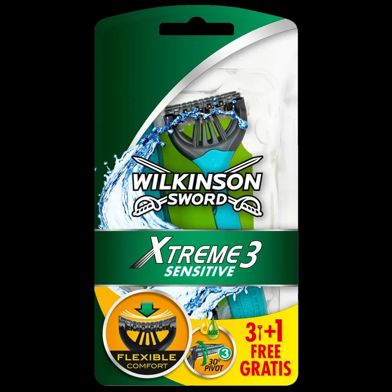Самобръсначка WILKINSON Xtreme3 Sensitive 3+1 бр. - WILKINSON