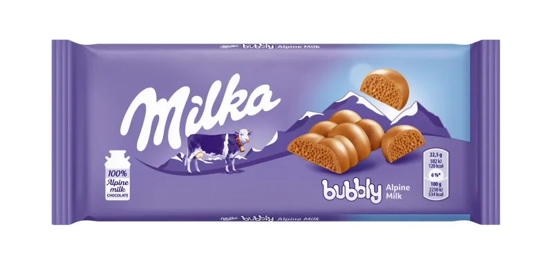 Шоколад MILKA Bubbly млечен 90 г - MILKA