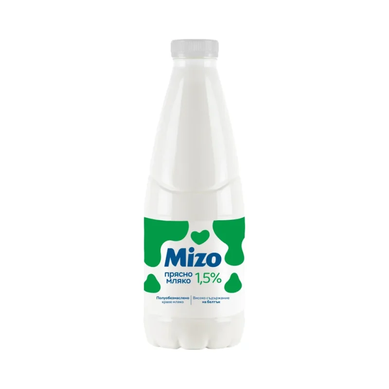 Прясно краве мляко MIZO 1.5% 1 л - MIZO