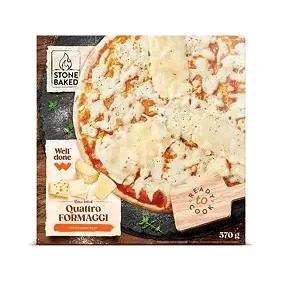 Замразена пица WELL DONE Quattro Formaggi 570 г - WELL DONE