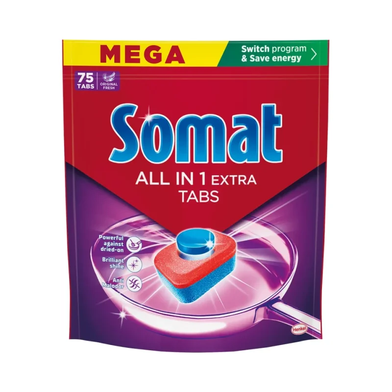 Таблетки за съдомиялна SOMAT All in One Extra 75 бр. - SOMAT