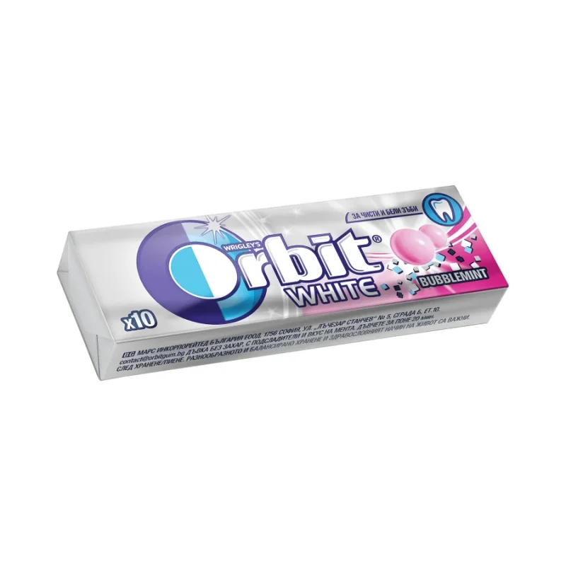 Дъвки ORBIT white bubblemint 10 бр. - Orbit