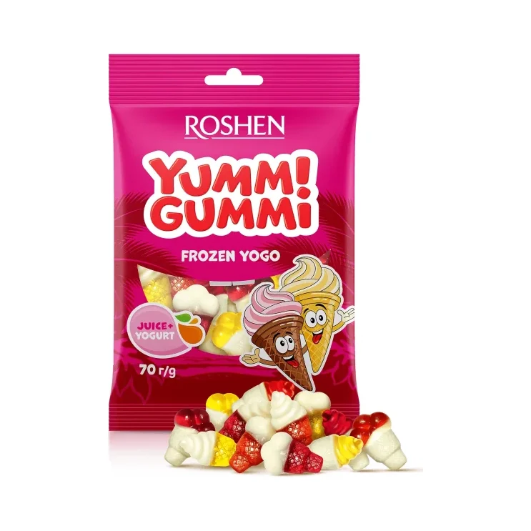 Бонбони YUMMI GUMM жели.frozen yogo 70г - ROSHEN